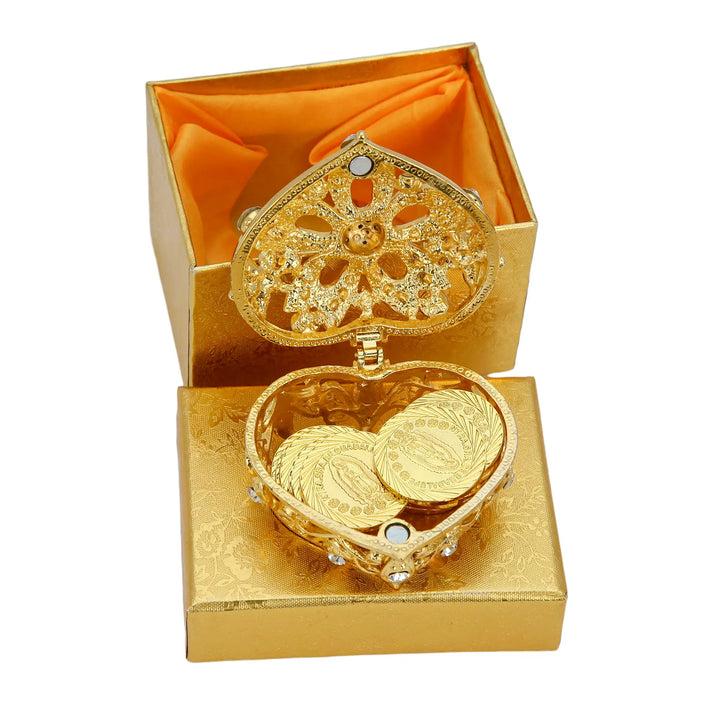 13 pcs Virgen de Guadalupe Wedding Arras Coins Set with Diamond Five - Flower Heart Box, Personalized Arras de Boda Cristiana, Wedding Ceremony Accessories - TINGKU