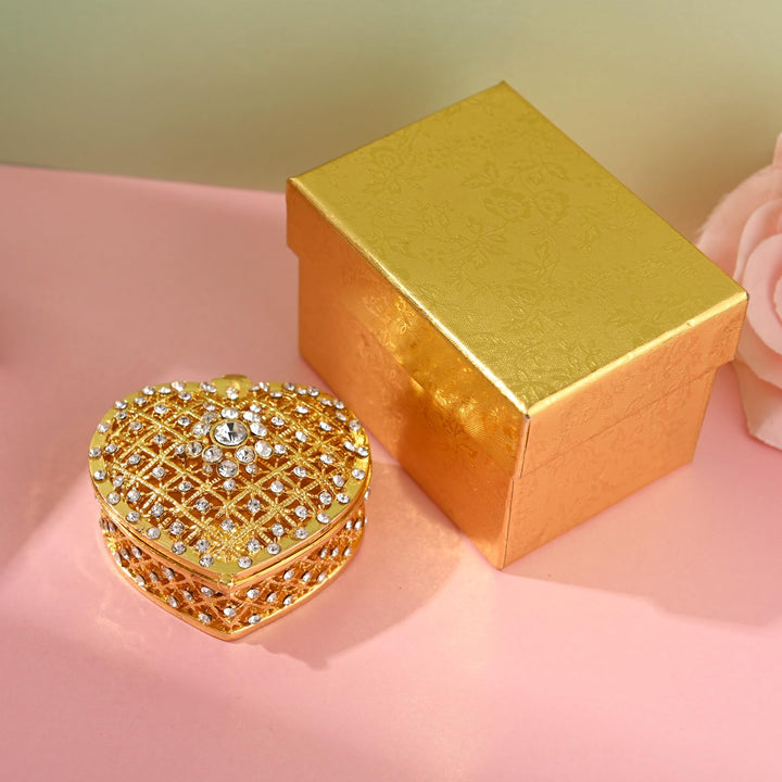 Full Diamond Heart Shaped Box - TINGKU