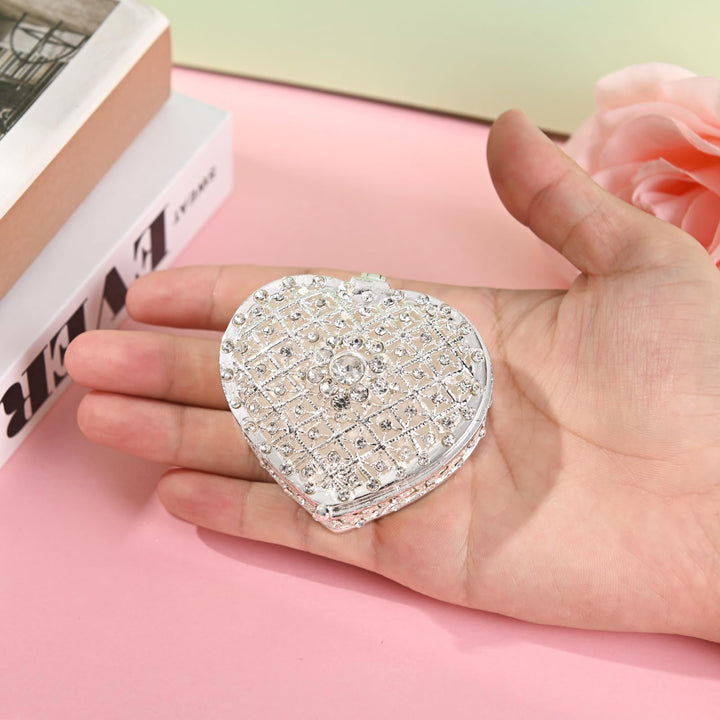 Full Diamond Heart Shaped Box - TINGKU