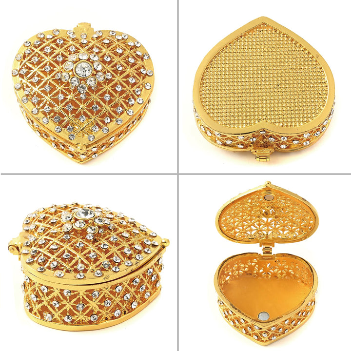 Full Diamond Heart Shaped Box - TINGKU