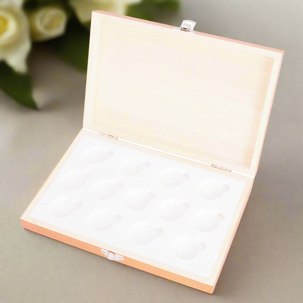 Crafted from durable solid mahogany, this square box is designed to store wedding anniversary coins with elegance. Support custom engravings—add names, dates, or symbols for a personalized touch. Its sturdy build protects precious tokens, while the classi