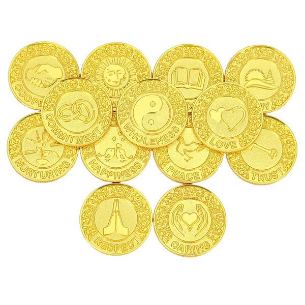 13 pcs English Wedding Arrhae Coins Only – Wedding Arras Unity Coins Set for Filipino wedding - TINGKU