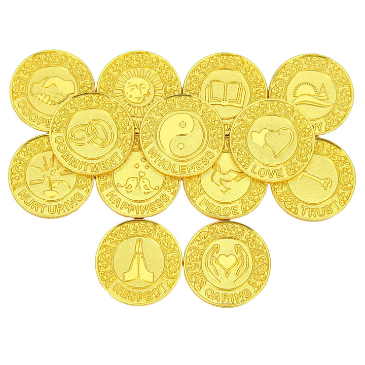 13 pcs English Wedding Arrhae Coins Only – Wedding Arras Unity Coins Set for Filipino wedding - TINGKU
