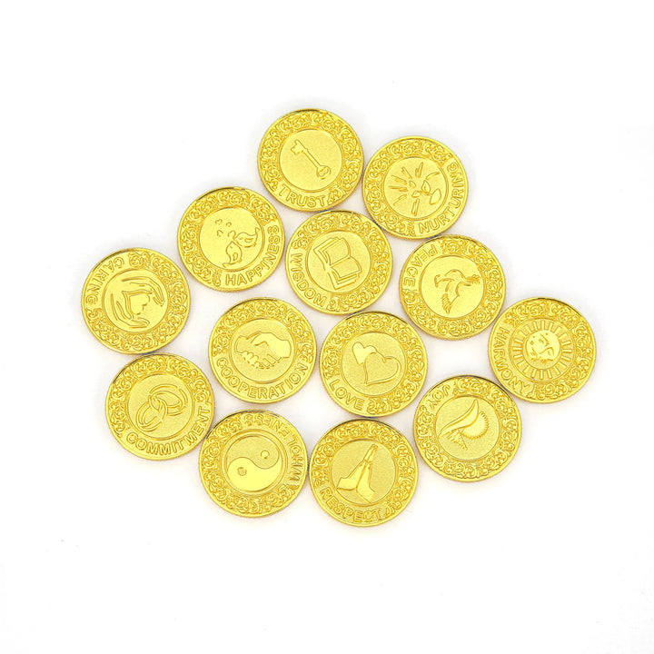 13 pcs English Wedding Arrhae Coins Only – Wedding Arras Unity Coins Set for Filipino wedding - TINGKU