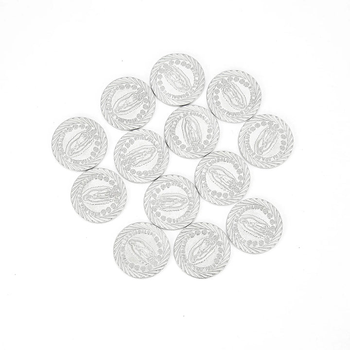 13 pcs Virgen of Guadalupe Wedding Arras Coins Only – Arras De Boda Cristiana, Wedding Accessories for Ceremony - TINGKU