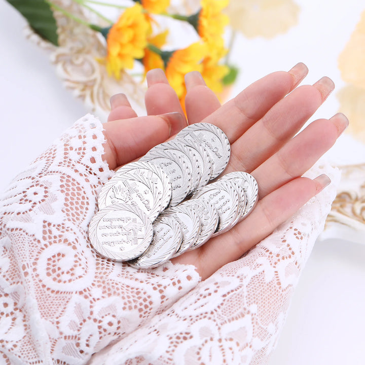 13 pcs Virgen of Guadalupe Wedding Arras Coins Only – Arras De Boda Cristiana, Wedding Accessories for Ceremony - TINGKU