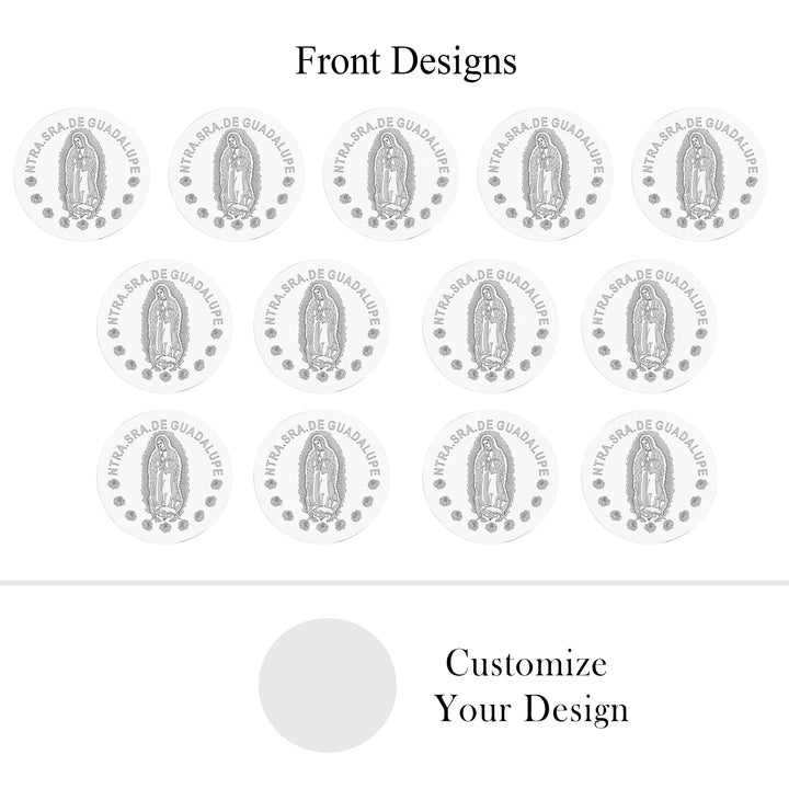Personalized Virgen de Guadalupe Wedding Arras Unity Coin Set – 13 Custom Engraved Coins with Keepsake Book Box - TINGKU