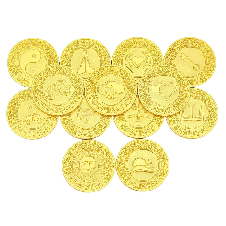 13 pcs Spanish Wedding Arras Coins Only – Español Las Arras De Boda Cristiana, Wedding Accessories for Ceremony - TINGKU