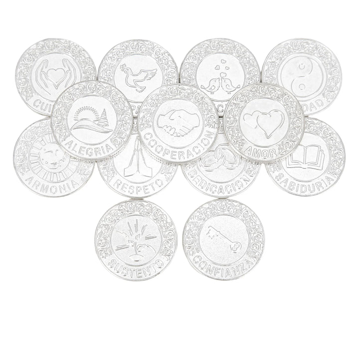 13 pcs Spanish Wedding Arras Coins Only – Español Las Arras De Boda Cristiana, Wedding Accessories for Ceremony - TINGKU
