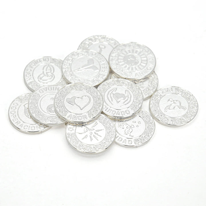 13 pcs Spanish Wedding Arras Coins Only – Español Las Arras De Boda Cristiana, Wedding Accessories for Ceremony - TINGKU