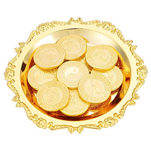 TINGKU® Marry Coins Wedding Unity Coin Set for Wedding Ceremony with Tray Plate Holder